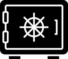 svart och vit illustration av skåp ikon. vektor