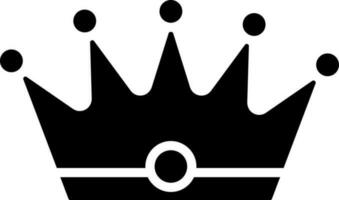 schwarz und Weiß Illustration von Krone Symbol. vektor