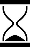 glyf timglas ikon eller symbol. vektor