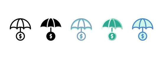 einfach Vektor Symbol auf ein Thema Regenschirm