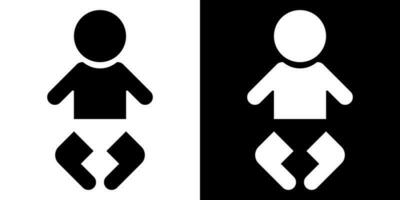 Symbol unterzeichnen. Kindergarten Piktogramm, Kindergarten Zeichen oder Baby Piktogramm mit schwarz und Weiß Hintergrund vektor