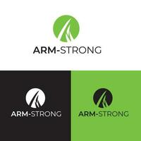 Armstrong minimalistisch Logo Design Vorlage vektor