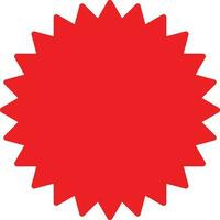 rot Sunburst Abzeichen Symbol , Aufkleber, Besondere Angebot, platzen, Briefmarke und Etiketten. Vektor Illustration