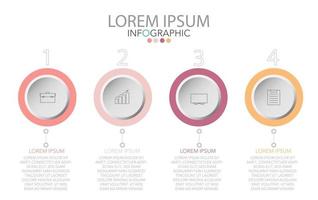 Infografik-Vorlage in 4 Schritten Vorlage für Diagramm-Grafik-Präsentation und Diagramm vektor