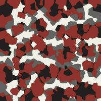 kamouflage abstrakt bakgrund grafisk design, camo vit röd grå svart färger mönster sömlös vektor illustration