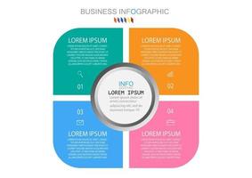 infografisk mall i 4 steg mall för diagramdiagrampresentation och diagram vektor