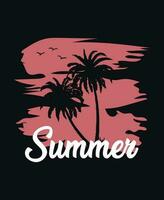 sommar t-shirt malldesign. vektor