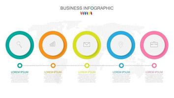 Infografik-Vorlage in 4 Schritten Vorlage für Diagramm-Grafik-Präsentation und Diagramm vektor