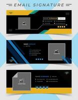 e-post signatur mall design för några företag. professionell företags- e-post signatur vektor design layout i minimal stil.
