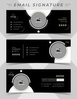 Email Unterschrift Vorlage Design zum irgendein Geschäft. Fachmann korporativ Email Unterschrift Vektor Design Layout im minimal Stil.