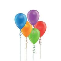 Geburtstag Party Ballon Schriftzug setzen glücklich Geburtstag zu Du. Vektor Illustration