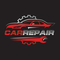 minimalistisch Auto Reparatur Logo Design Vorlage. Auto Reparatur Bedienung Logo vektor