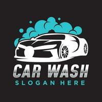 elegant bil tvätta logotyp design. bil tvättning service vektor illustration