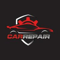 minimalistisch Auto Reparatur Logo Design Vorlage. Auto Reparatur Bedienung Logo vektor