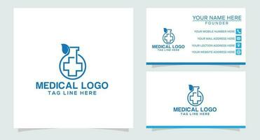 medicinsk labb logotyp design vektor