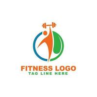 naturlig kondition Gym idrottare logotyp design ikon vektor