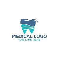 Dental Logo ist Zahnarzt, Dental Klinik, Dental Pflege, ein Dental Krankenhaus und Zähne Logo. vektor