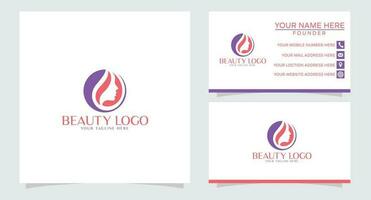 Beauty-Logo-Design mit kreativem abstraktem Konzept Premium-Vektor vektor