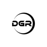 dgr Brief Logo Design im Illustration. Vektor Logo, Kalligraphie Designs zum Logo, Poster, Einladung, usw.