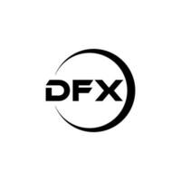 dfx brev logotyp design i illustration. vektor logotyp, kalligrafi mönster för logotyp, affisch, inbjudan, etc.
