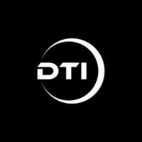 dti Brief Logo Design im Illustration. Vektor Logo, Kalligraphie Designs zum Logo, Poster, Einladung, usw.