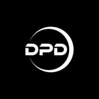 dpd brev logotyp design i illustration. vektor logotyp, kalligrafi mönster för logotyp, affisch, inbjudan, etc.