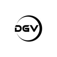 dgv brev logotyp design i illustration. vektor logotyp, kalligrafi mönster för logotyp, affisch, inbjudan, etc.