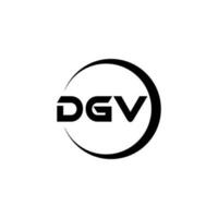 dgv Brief Logo Design im Illustration. Vektor Logo, Kalligraphie Designs zum Logo, Poster, Einladung, usw.