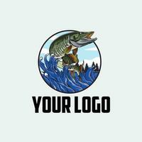 Vektor Logo Illustration moschusartig Fisch