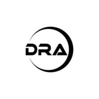 DRA brev logotyp design i illustration. vektor logotyp, kalligrafi mönster för logotyp, affisch, inbjudan, etc.