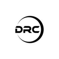 drc brev logotyp design i illustration. vektor logotyp, kalligrafi mönster för logotyp, affisch, inbjudan, etc.