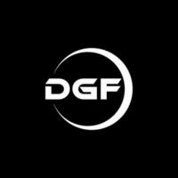 dgf brev logotyp design i illustration. vektor logotyp, kalligrafi mönster för logotyp, affisch, inbjudan, etc.