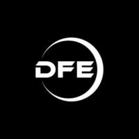 dfe brev logotyp design i illustration. vektor logotyp, kalligrafi mönster för logotyp, affisch, inbjudan, etc.