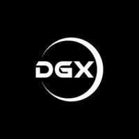 dgx brev logotyp design i illustration. vektor logotyp, kalligrafi mönster för logotyp, affisch, inbjudan, etc.