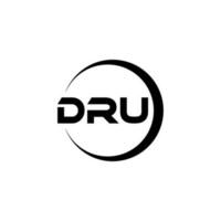 dru brev logotyp design i illustration. vektor logotyp, kalligrafi mönster för logotyp, affisch, inbjudan, etc.