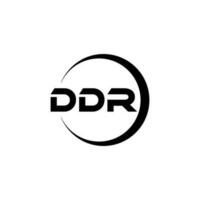 ddr brev logotyp design i illustration. vektor logotyp, kalligrafi mönster för logotyp, affisch, inbjudan, etc.