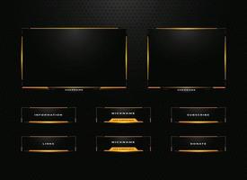 Twitch Streamer Panel Overlay Design-Set vektor