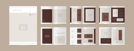 brun katalog layoutmall vektor