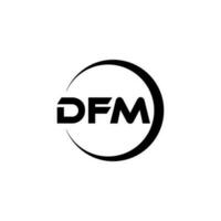 dfm Brief Logo Design im Illustration. Vektor Logo, Kalligraphie Designs zum Logo, Poster, Einladung, usw.