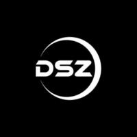 dsz brev logotyp design i illustration. vektor logotyp, kalligrafi mönster för logotyp, affisch, inbjudan, etc.