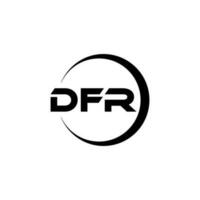 dfr brev logotyp design i illustration. vektor logotyp, kalligrafi mönster för logotyp, affisch, inbjudan, etc.