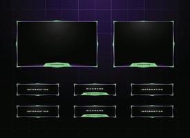 Streamer Panel Overlay Design Set vektor