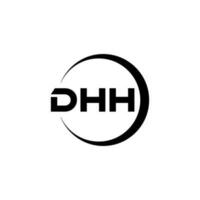 dhh Brief Logo Design im Illustration. Vektor Logo, Kalligraphie Designs zum Logo, Poster, Einladung, usw.