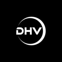 dhv Brief Logo Design im Illustration. Vektor Logo, Kalligraphie Designs zum Logo, Poster, Einladung, usw.