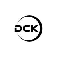 dck brev logotyp design i illustration. vektor logotyp, kalligrafi mönster för logotyp, affisch, inbjudan, etc.