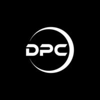 dpc brev logotyp design i illustration. vektor logotyp, kalligrafi mönster för logotyp, affisch, inbjudan, etc.