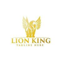 König der Löwen-Logo-Design vektor