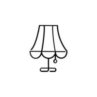 Jahrgang Lampe Linie Stil Symbol Design vektor