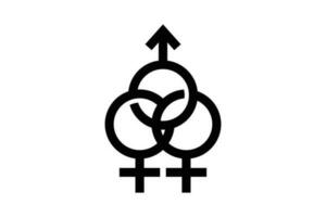 trans ikon. sexuell begrepp symbol. enkel vektor design redigerbar