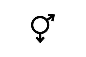 homosexuell Partner Symbol. Gliederung Symbol Stil Design. einfach Vektor Design editierbar